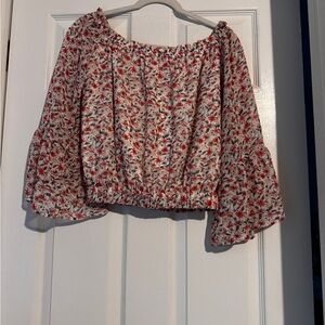 Floral Off-Shoulder Top - worn 1 time